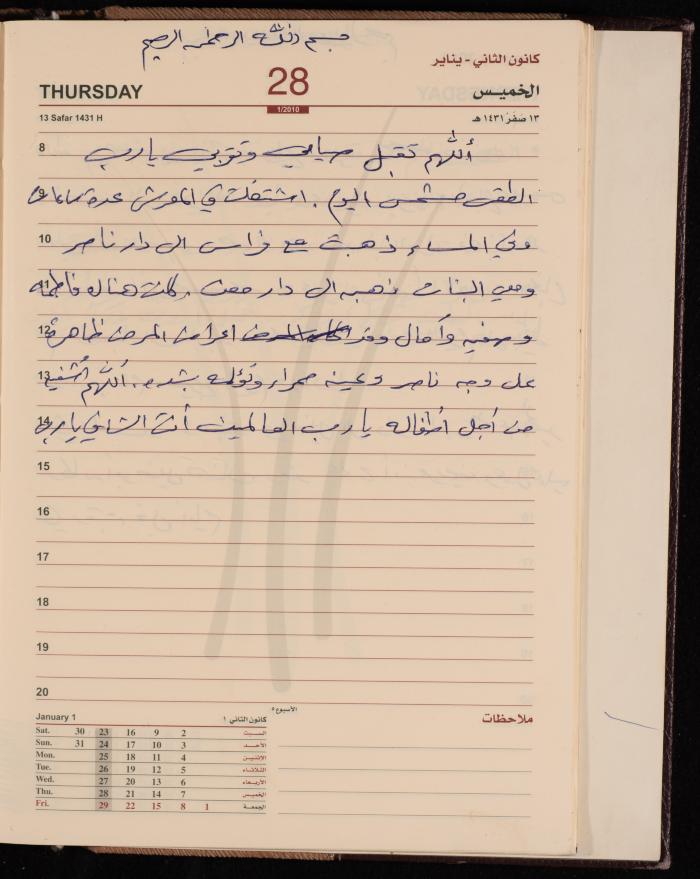 The Diary of Fadeyyeh Darabe, Dura- Hebron, 2010