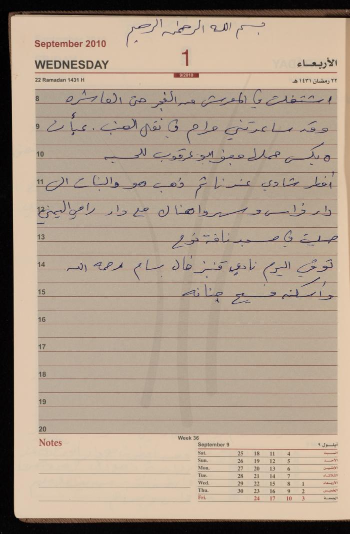 The Diary of Fadeyyeh Darabe, Dura- Hebron, 2010