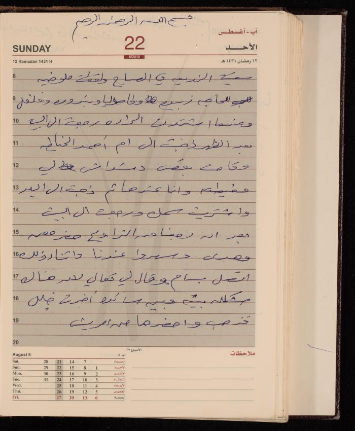 The Diary of Fadeyyeh Darabe, Dura- Hebron, 2010