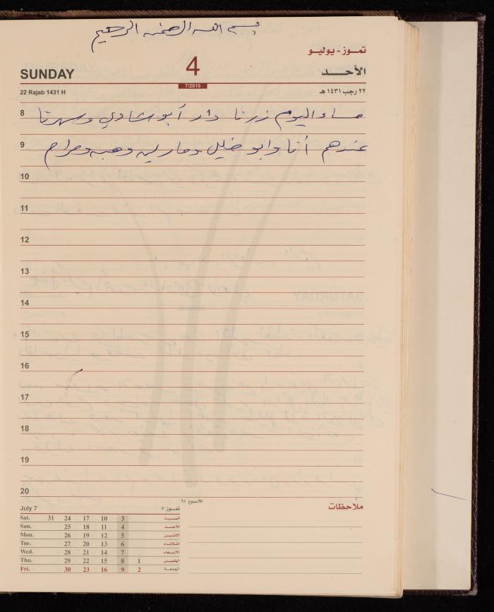 The Diary of Fadeyyeh Darabe, Dura- Hebron, 2010
