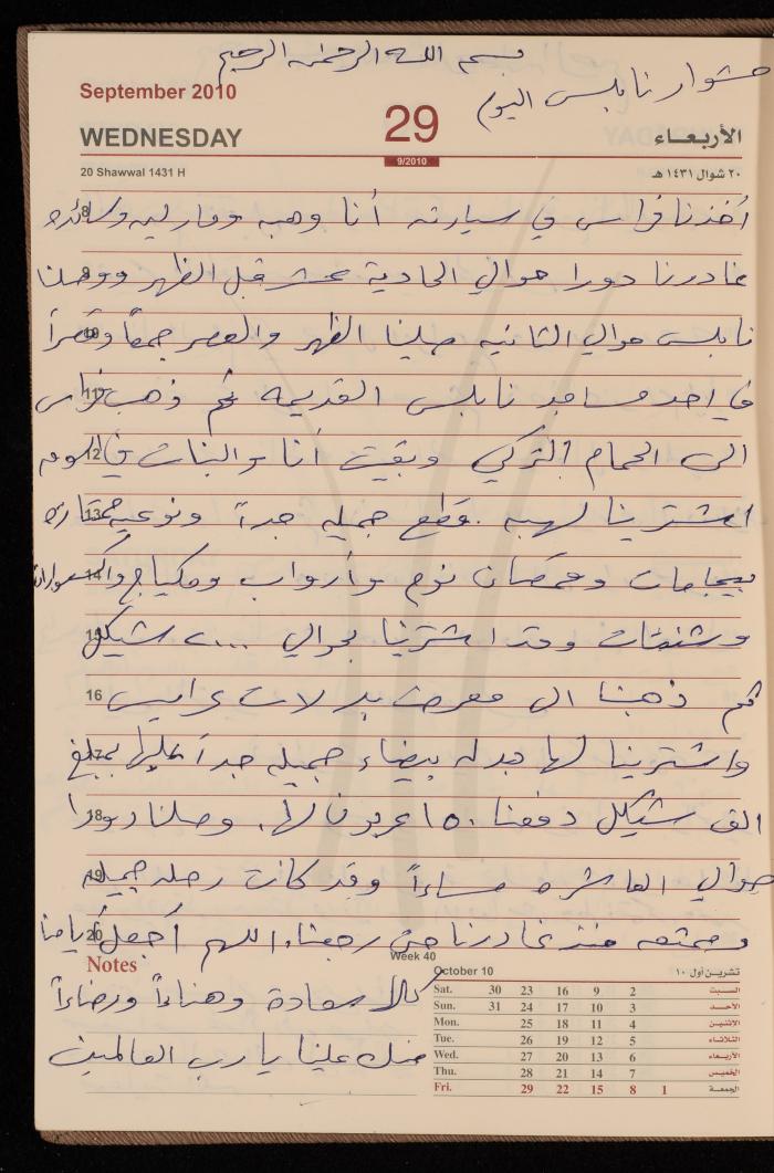 The Diary of Fadeyyeh Darabe, Dura- Hebron, 2010