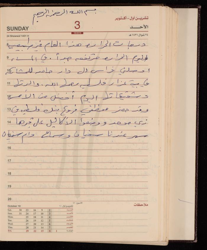 The Diary of Fadeyyeh Darabe, Dura- Hebron, 2010