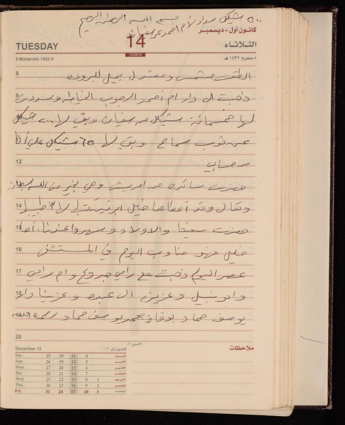 The Diary of Fadeyyeh Darabe, Dura- Hebron, 2010