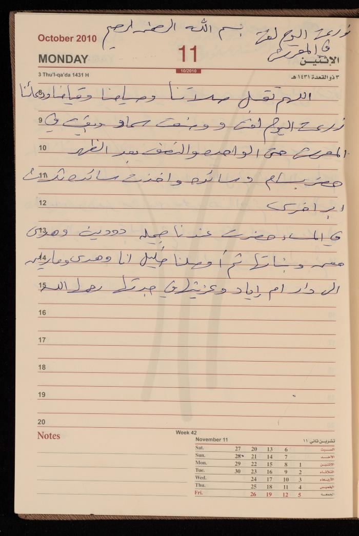 The Diary of Fadeyyeh Darabe, Dura- Hebron, 2010