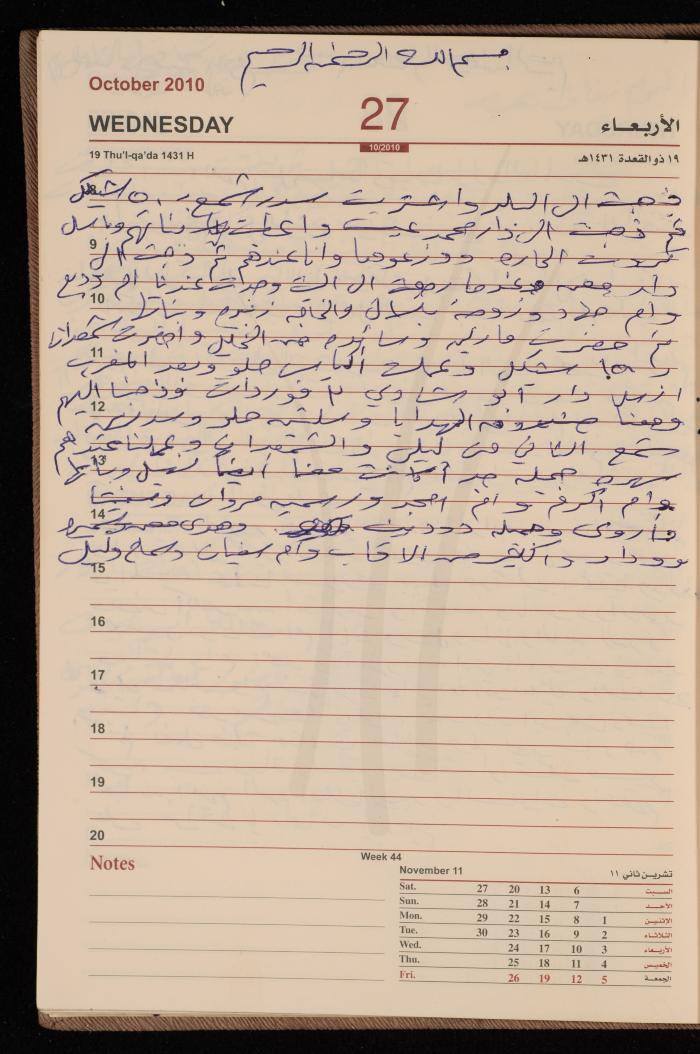 The Diary of Fadeyyeh Darabe, Dura- Hebron, 2010