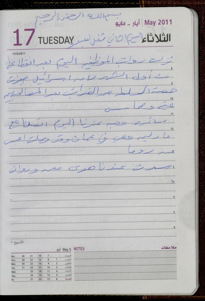 The Diary of Fadeyyeh Darabe, Dura- Hebron, 2011