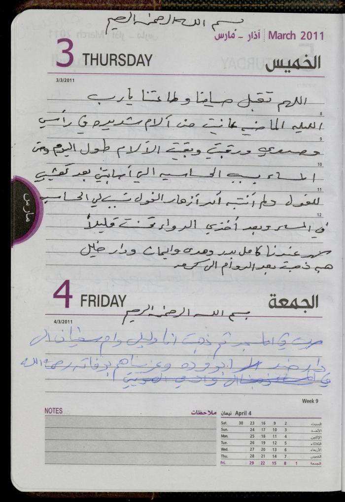 The Diary of Fadeyyeh Darabe, Dura- Hebron, 2011