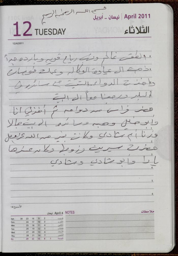 The Diary of Fadeyyeh Darabe, Dura- Hebron, 2011