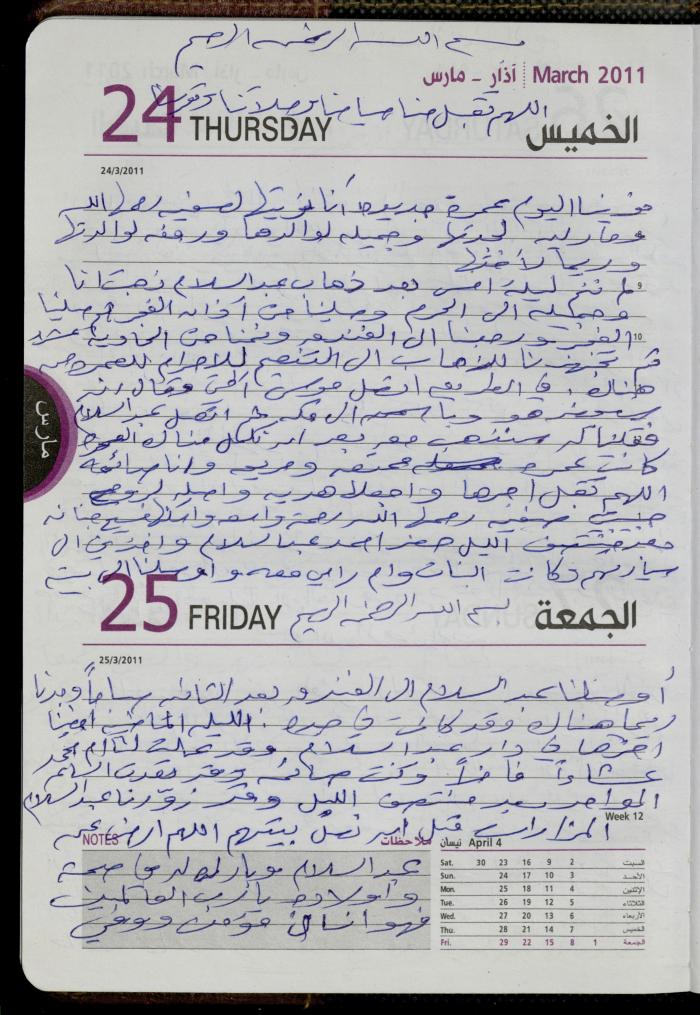 The Diary of Fadeyyeh Darabe, Dura- Hebron, 2011