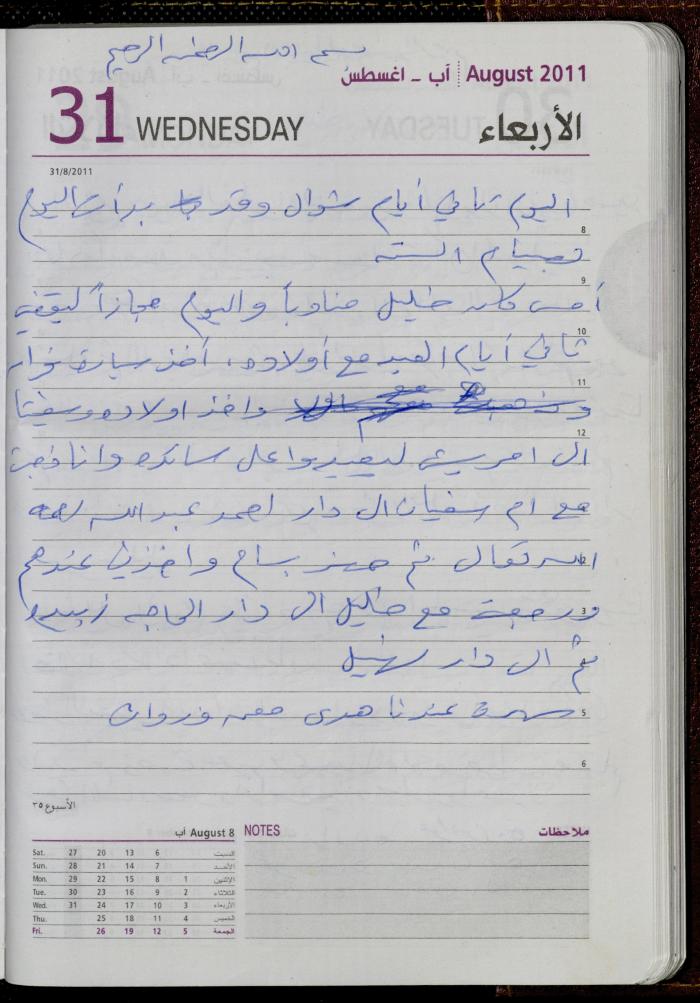 The Diary of Fadeyyeh Darabe, Dura- Hebron, 2011
