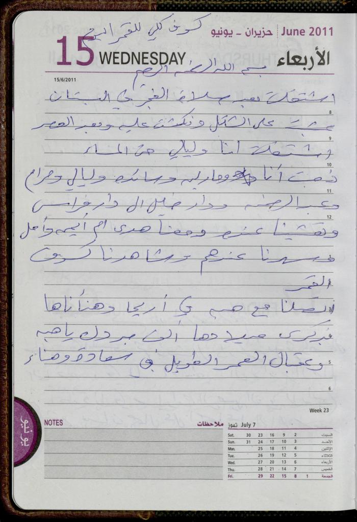 The Diary of Fadeyyeh Darabe, Dura- Hebron, 2011
