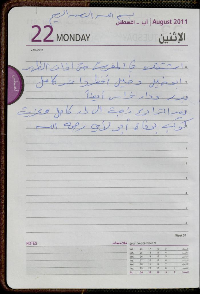 The Diary of Fadeyyeh Darabe, Dura- Hebron, 2011