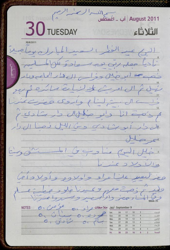 The Diary of Fadeyyeh Darabe, Dura- Hebron, 2011
