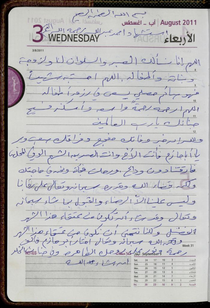 The Diary of Fadeyyeh Darabe, Dura- Hebron, 2011