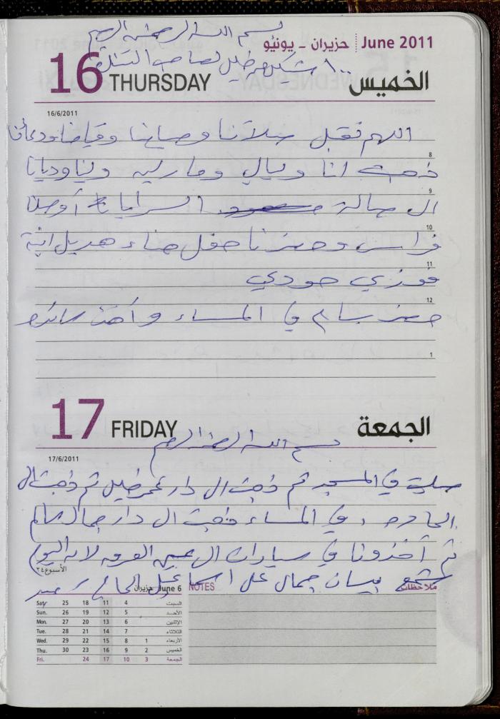 The Diary of Fadeyyeh Darabe, Dura- Hebron, 2011