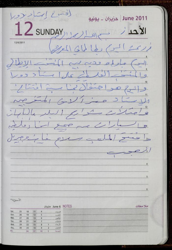The Diary of Fadeyyeh Darabe, Dura- Hebron, 2011