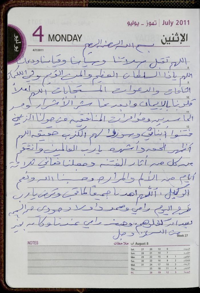 The Diary of Fadeyyeh Darabe, Dura- Hebron, 2011