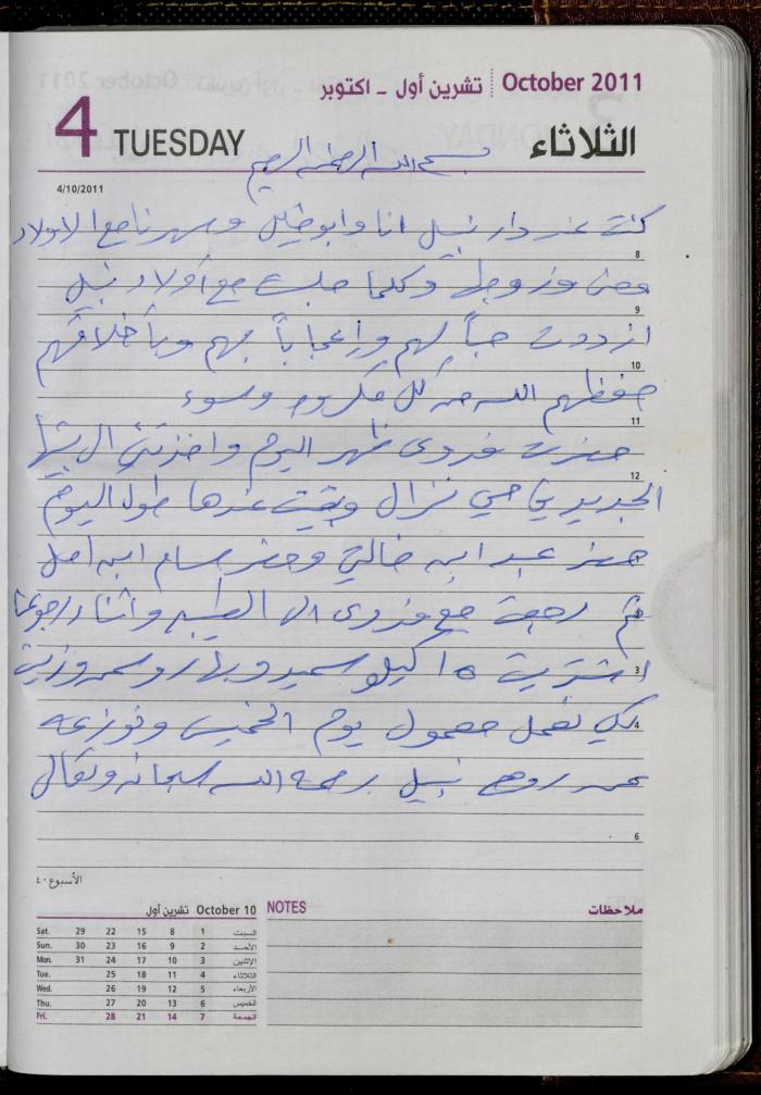 The Diary of Fadeyyeh Darabe, Dura- Hebron, 2011