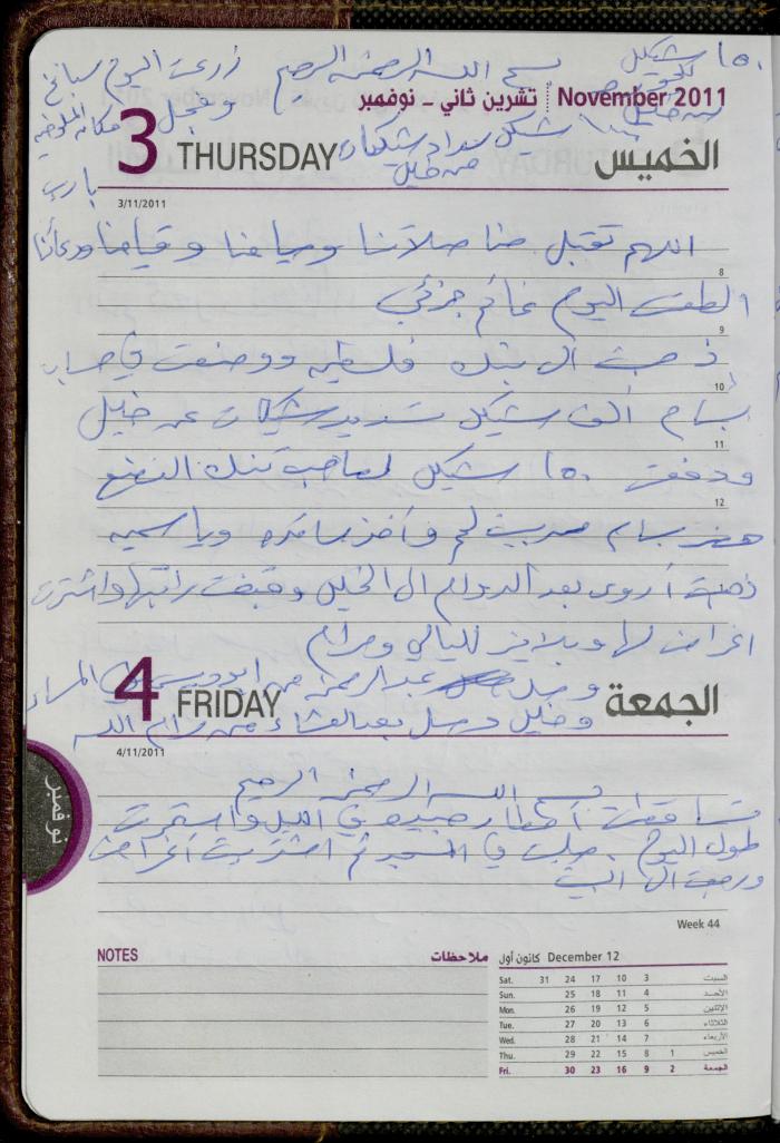 The Diary of Fadeyyeh Darabe, Dura- Hebron, 2011