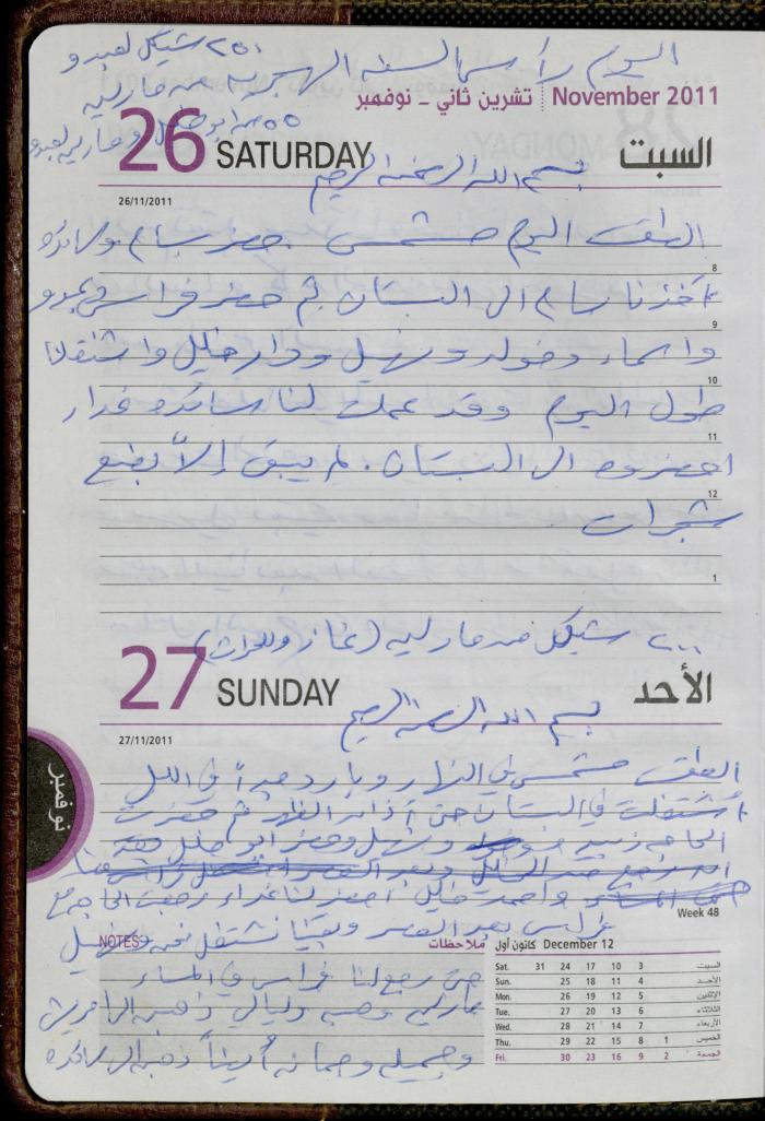 The Diary of Fadeyyeh Darabe, Dura- Hebron, 2011