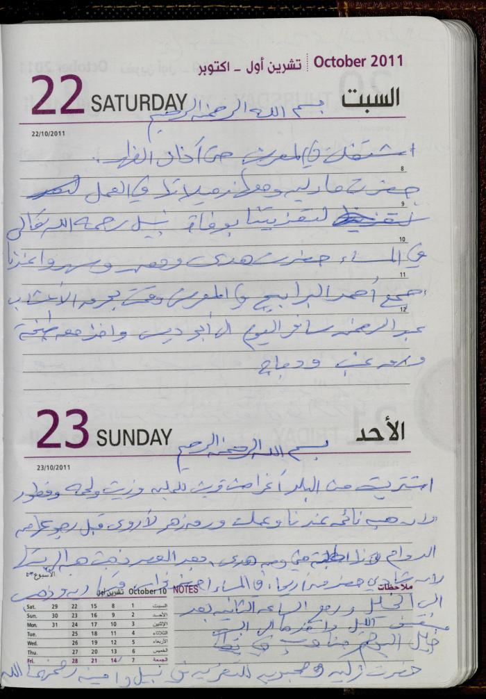 The Diary of Fadeyyeh Darabe, Dura- Hebron, 2011