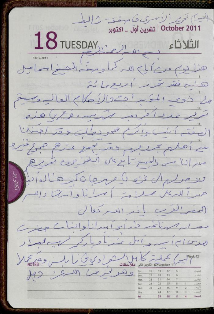 The Diary of Fadeyyeh Darabe, Dura- Hebron, 2011