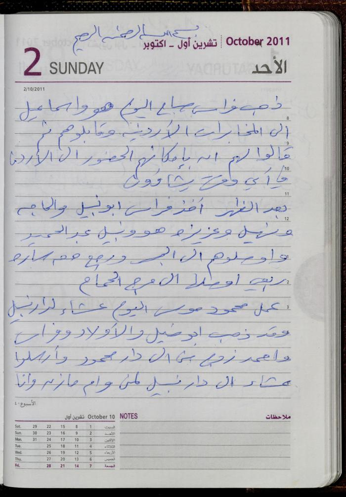 The Diary of Fadeyyeh Darabe, Dura- Hebron, 2011