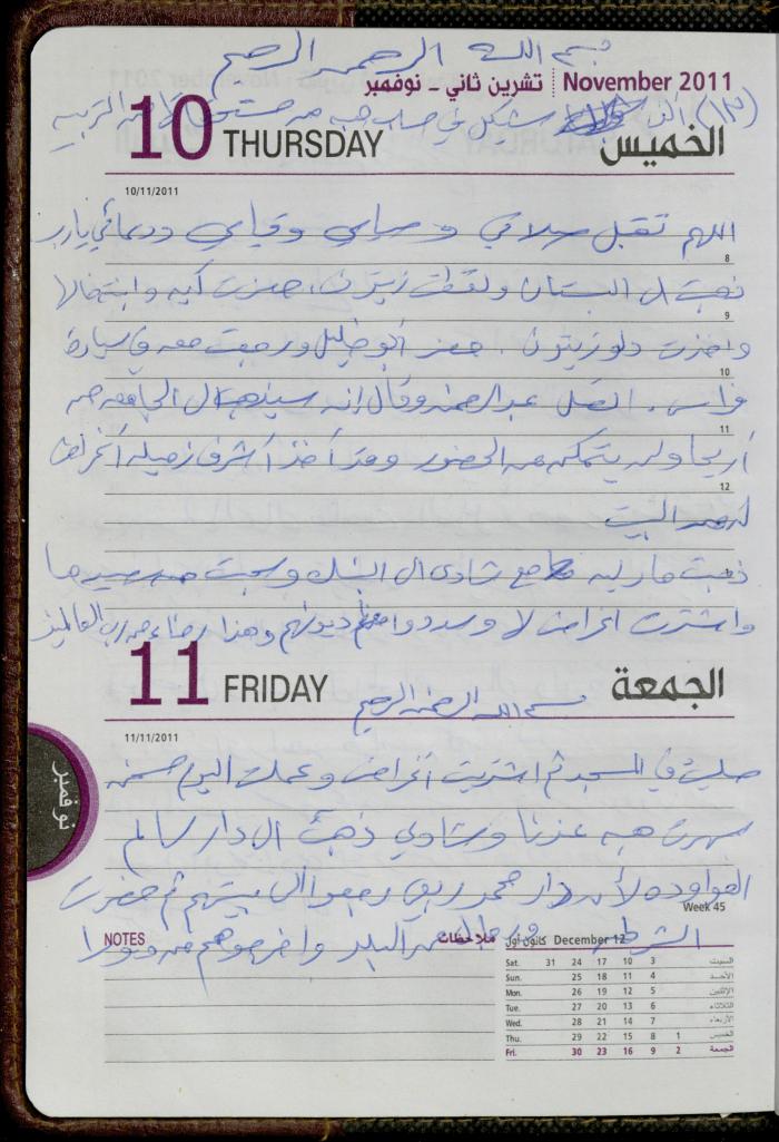 The Diary of Fadeyyeh Darabe, Dura- Hebron, 2011
