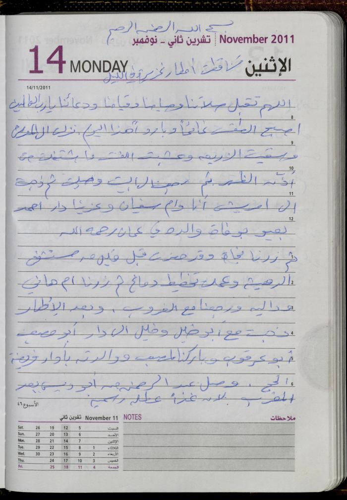 The Diary of Fadeyyeh Darabe, Dura- Hebron, 2011