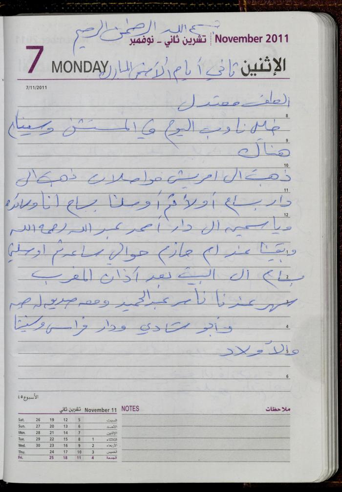 The Diary of Fadeyyeh Darabe, Dura- Hebron, 2011