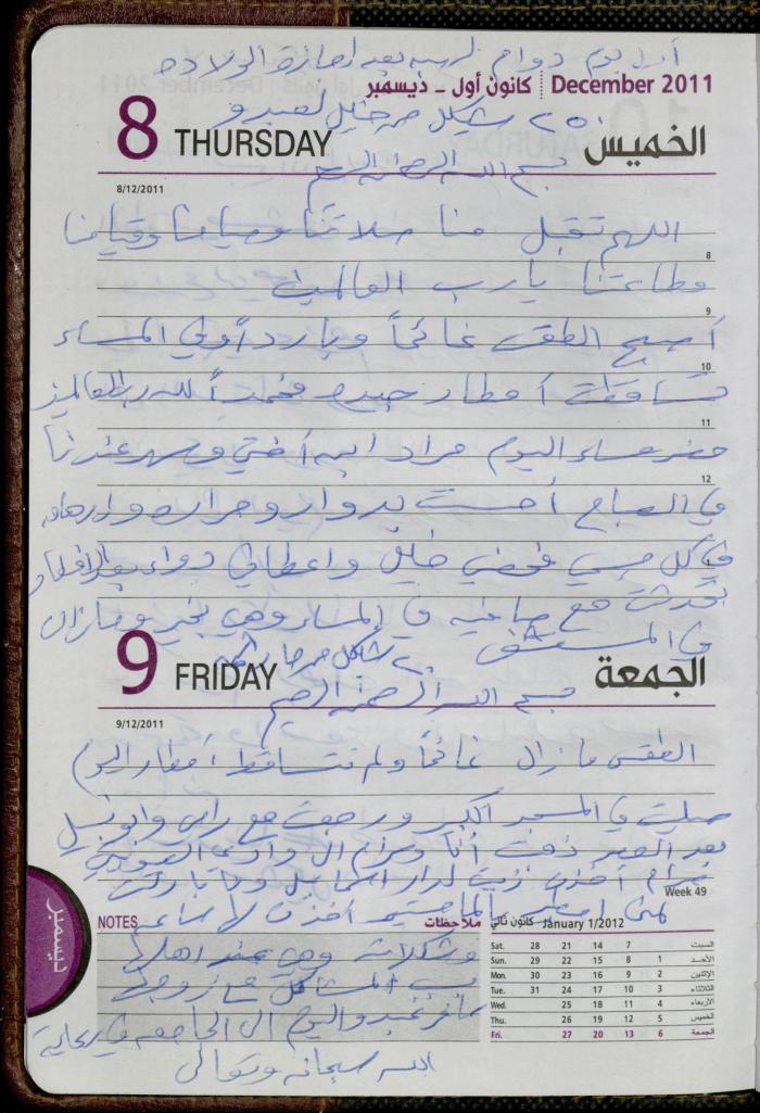 The Diary of Fadeyyeh Darabe, Dura- Hebron, 2011