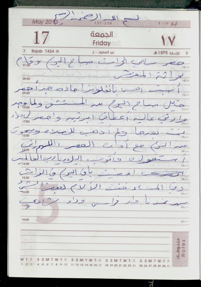 دفتر يوميات فضية الدرابيع، دورا- الخليل، 2013