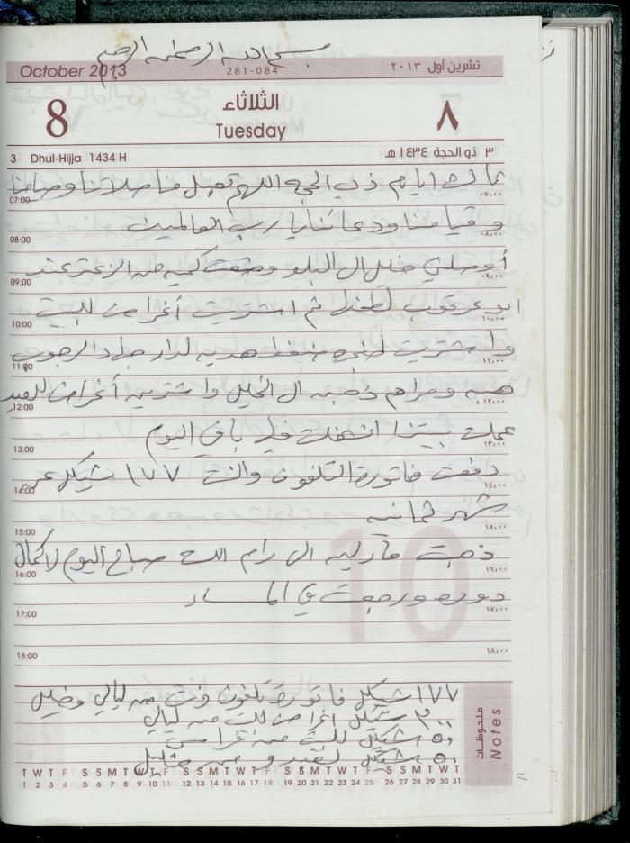 دفتر يوميات فضية الدرابيع، دورا- الخليل، 2013