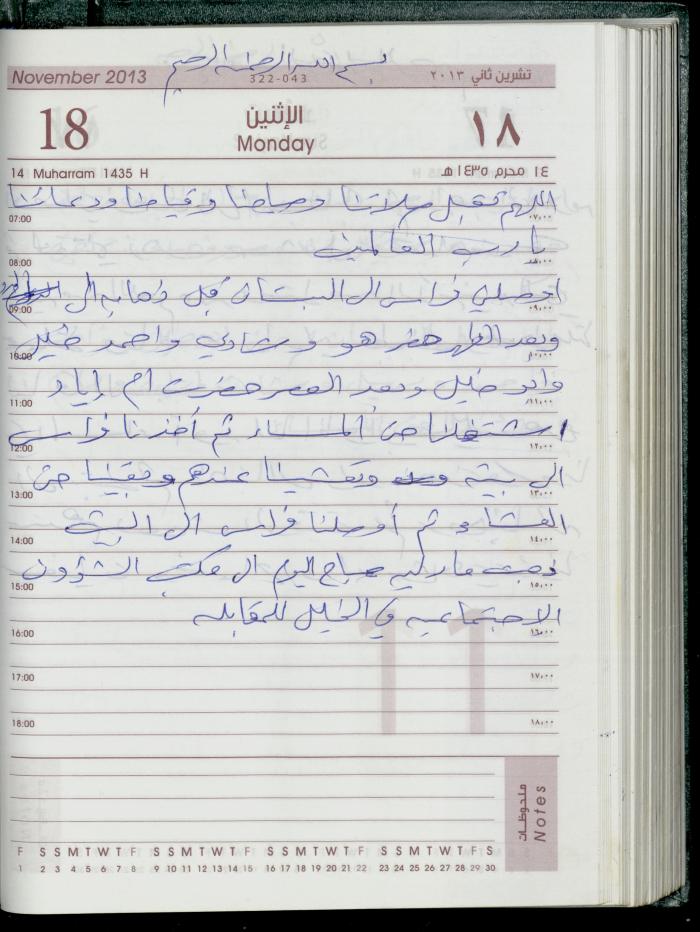 دفتر يوميات فضية الدرابيع، دورا- الخليل، 2013