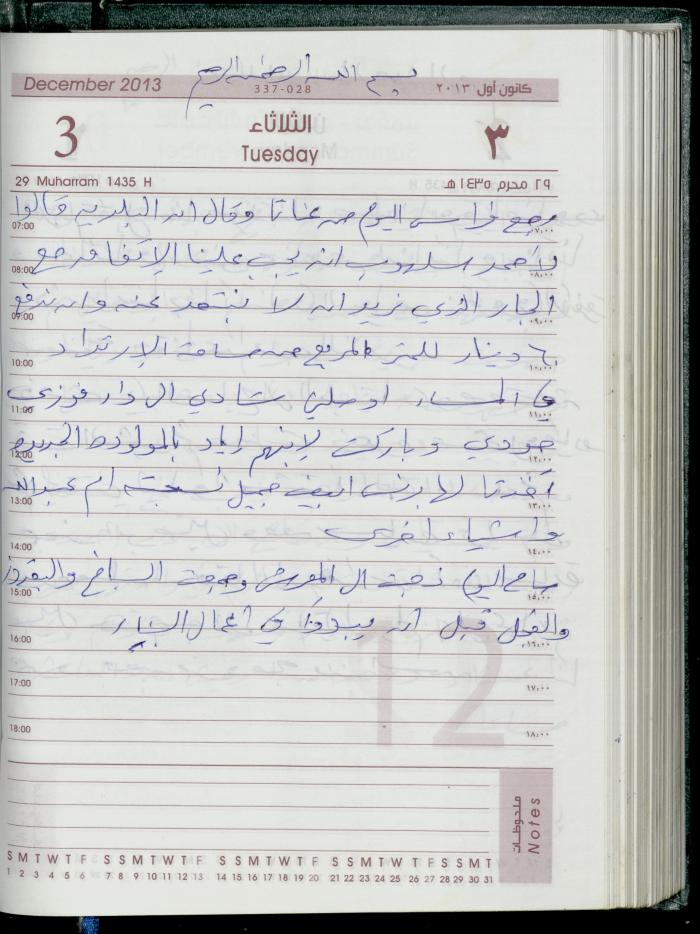 دفتر يوميات فضية الدرابيع، دورا- الخليل، 2013