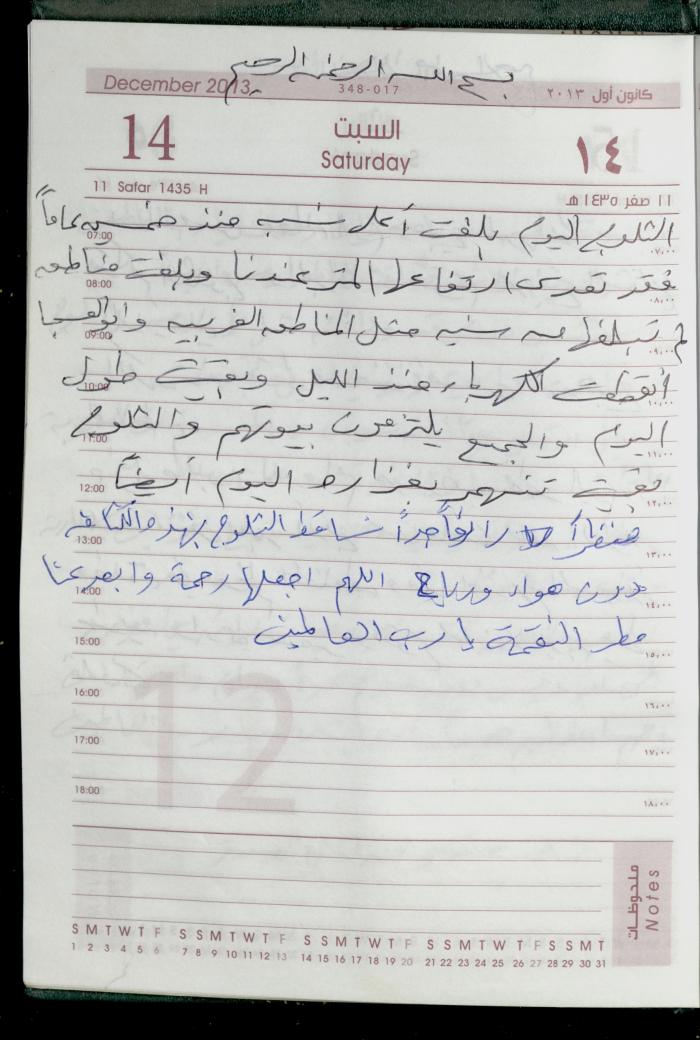 دفتر يوميات فضية الدرابيع، دورا- الخليل، 2013