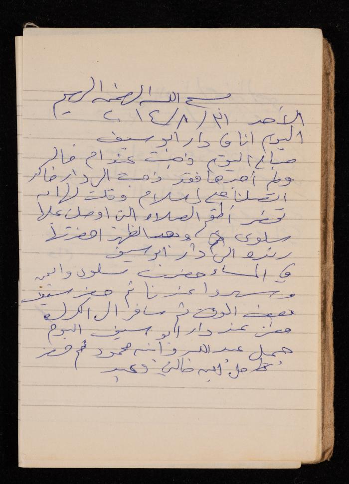 دفتر يوميات فضية الدرابيع، دورا- الخليل، 2014