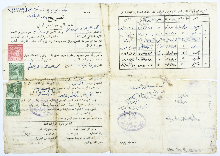 طلب تجديد جواز سفر لمحمد علي المالوخ وزوجته