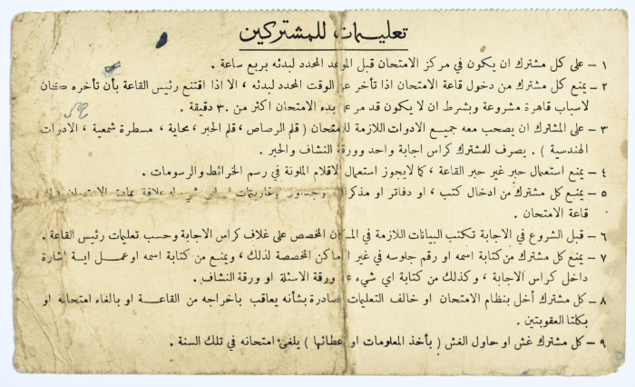 بطاقة و رقم جلوس الطالب هيثم محمد علي المالوخ عام 1976م