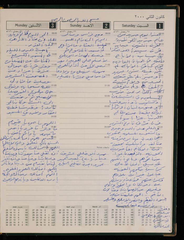 دفتر يوميات فضية الدرابيع، دورا- الخليل، 2000