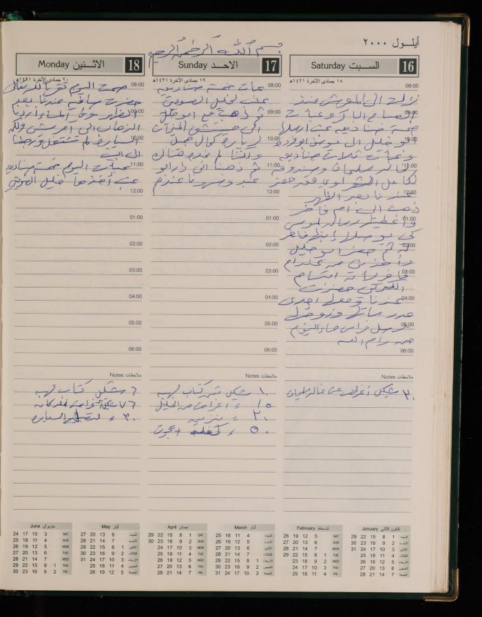 دفتر يوميات فضية الدرابيع، دورا- الخليل، 2000