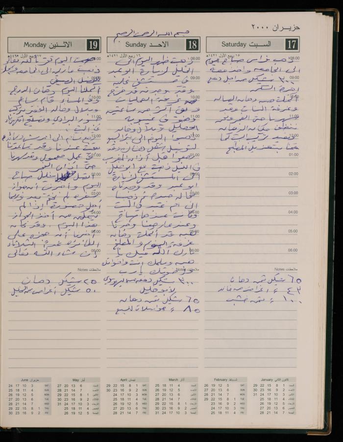دفتر يوميات فضية الدرابيع، دورا- الخليل، 2000