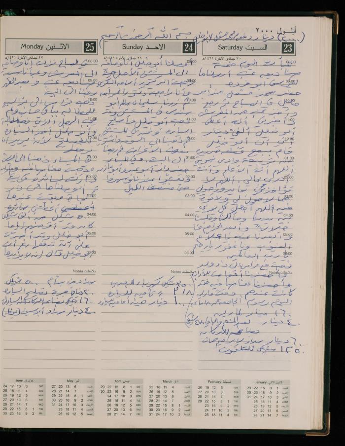 دفتر يوميات فضية الدرابيع، دورا- الخليل، 2000