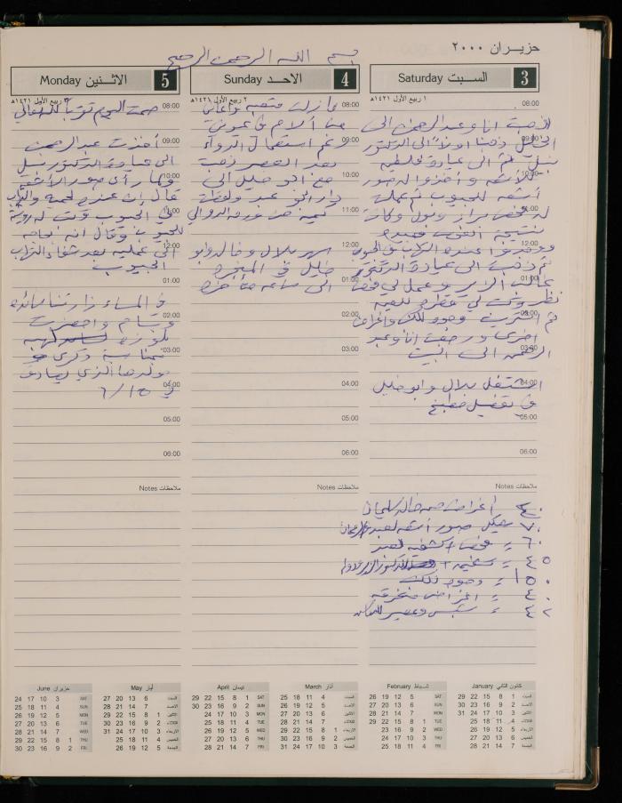دفتر يوميات فضية الدرابيع، دورا- الخليل، 2000