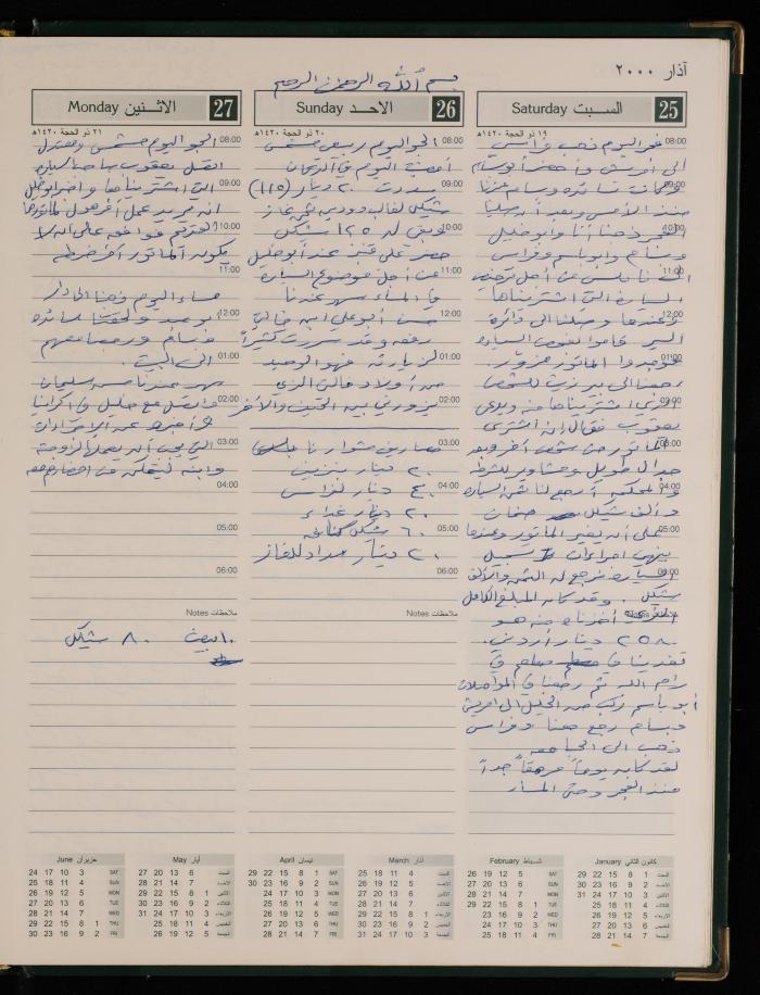 دفتر يوميات فضية الدرابيع، دورا- الخليل، 2000