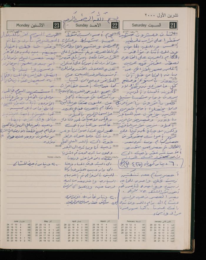 دفتر يوميات فضية الدرابيع، دورا- الخليل، 2000