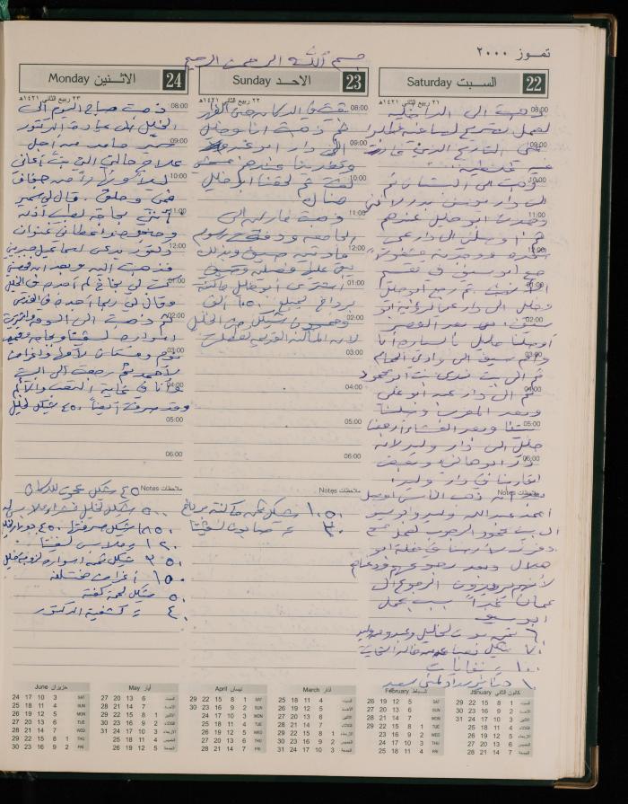 دفتر يوميات فضية الدرابيع، دورا- الخليل، 2000