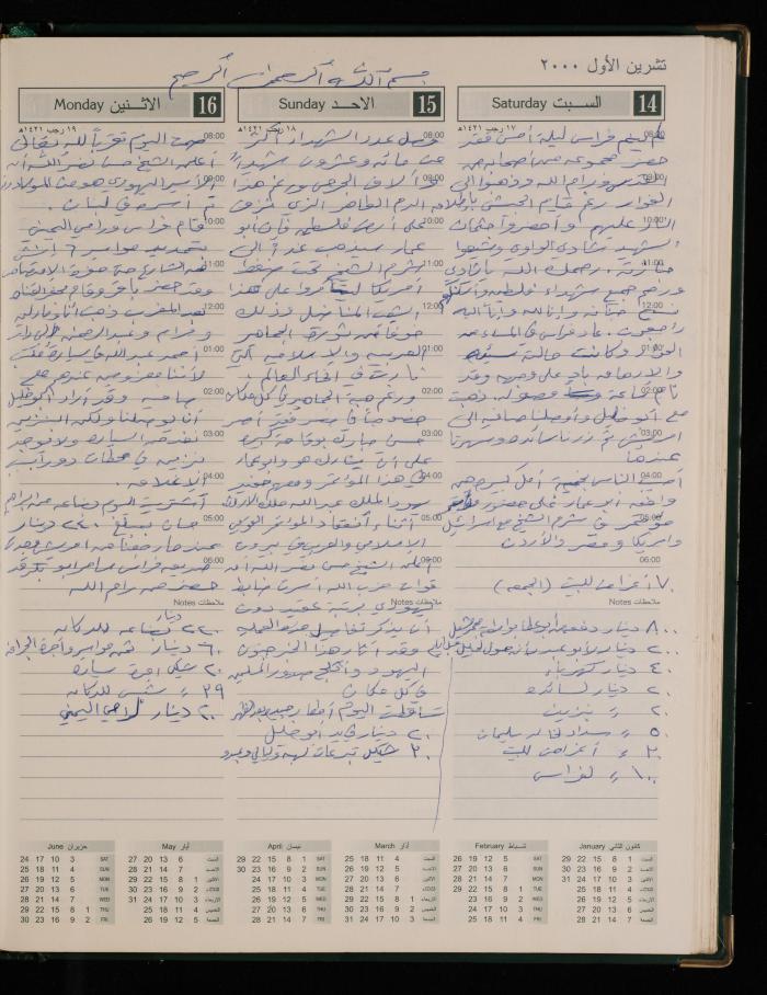 دفتر يوميات فضية الدرابيع، دورا- الخليل، 2000