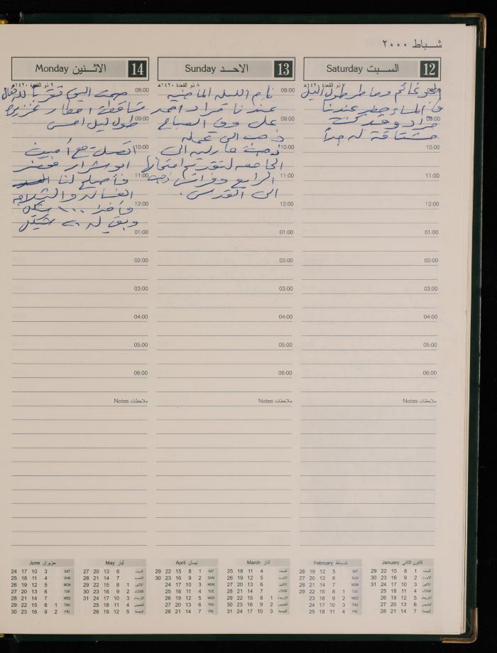دفتر يوميات فضية الدرابيع، دورا- الخليل، 2000