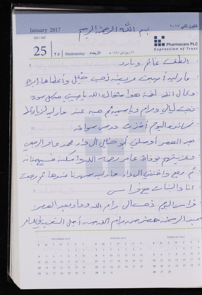 The Diary of Fadeyyeh Darabe, Dura- Hebron, 2017
